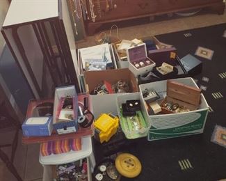 Boxes and boxes of New and Vintage Jewelry~ Jay King,Joan Rivers,Heidi Daus,Victoria Wieck,Sweet Romance,Shelly Cooper Kirks Folly, Judith Ripka,Invicta, Leatherman,pocket knives, Coins,Watches,etc....