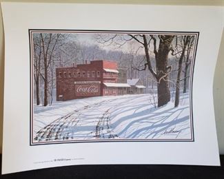 Signed Print of Jim Harrison's "Coca-Cola and Snow"