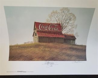 LOOK! Jim Harrison's Personally Drawn Artwork and Signature on "Coca-Cola on the Hill"