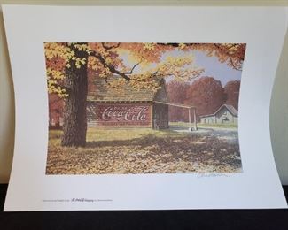 Signed Jim Harrison Print "Coca-Cola in September "
