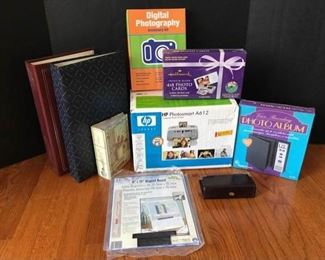 HP Photosmart A612 Compact Photo Printer and Assorted Photo Items