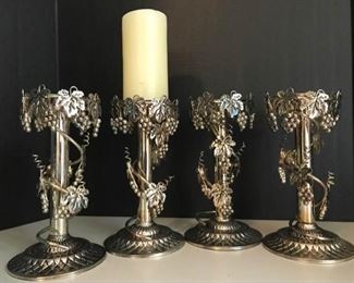 Silver Plated Decorative Candle Holders