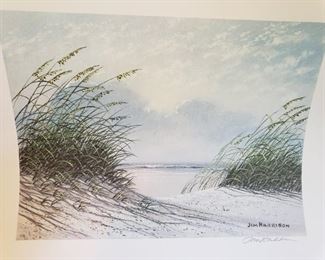 Signed Jim Harrison Print "Sand Dunes"