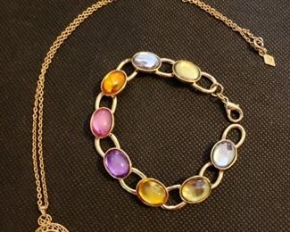 Gorgeous Sarah Coventry Necklace and Colorful Bracelet