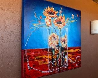 Vena Grebenshikov acrylic and oil  on canvas 46" x 46" (Sorry, the owner has put a reserve on this piece)