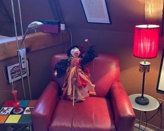 Another red leather chair