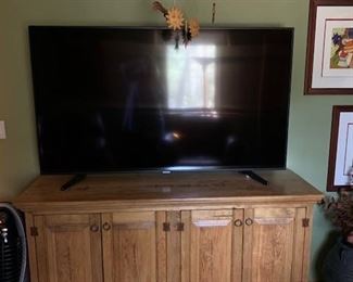 Rustic cabinet and 65" Samsung TV (TV has been sold)