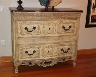 Huge crackled chest with hidden compartment.