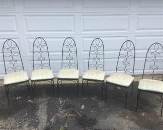 6 Outdoor Iron Chairs