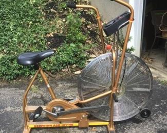 Vintage Gold Schwinn AirDyne Exercise Bike