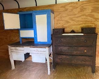 A few antique furniture pieces, for refurbish