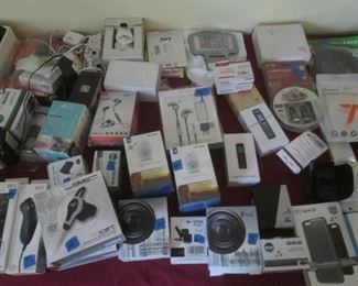 Bins Full of New Electronic Equipment