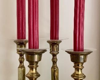 Item 73:  Brass Candlesticks: All four $32                                                                      (2) - 7" & (2) - 7.5"