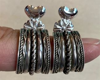 Lot 4:  Sterling Silver Earrings: $35