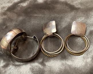 Lot 8:  Sterling Silver Earrings: $38  