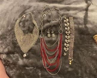 Lot 32:  Assorted Necklaces, Bracelets and Earrings: $25
