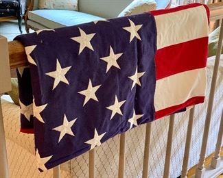 Item 104:  Valley Forge Cotton U.S. Flag - 116" x 57": $40