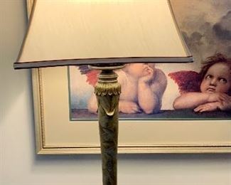 Item 108:  Decorative Gold Brushed Lamp - 32": $35