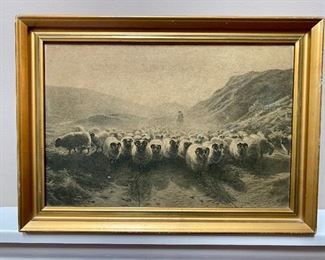 Item 47:  "Sheep" Print - 13.5" x 9.5":: $20