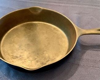 Item 180:  Wagner "Sidney" Two Spout Cast Iron Pan: $48 - this pan is mint - seasoned and ready to go!