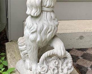 Item 9:  Concrete Dog Statue - 24": $85