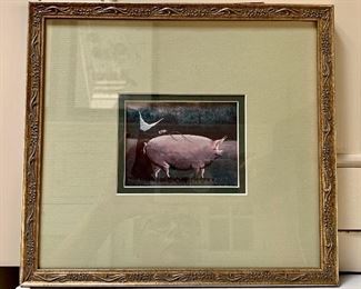 Item 45:  "Nun & Pig"  by Sally Caldwell Fisher - 10.5" x 9.75": $30