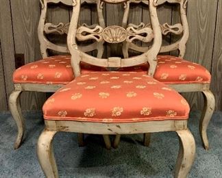 Item 201:  Upholstered Country Chairs - 19"l x 16.5"w x 34.5"h:  $175