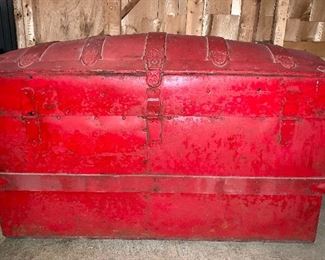 Item 220:  Vintage trunk - 34.5"l x 18.5"w x 19.5"h:  $85
