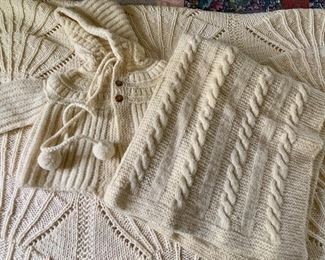 Hand Knit Baby Sweater & Blanket: $20