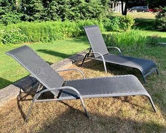 Item 224:  (2) Lounge chairs - 26" x 44.5": $100