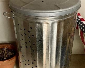 Item 192:  Galvanized Metal Receptacle for Composting or Recycling:  $20