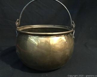 Copper and Brass Heavy Pot Made in Ireland