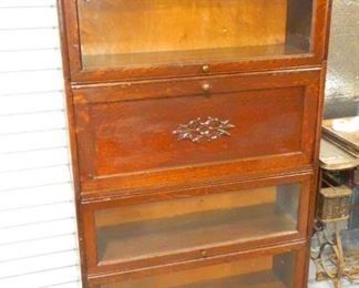 Oak Lawyer's Stack Bookcase with Desk