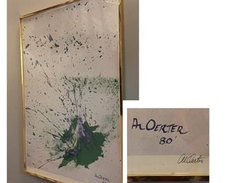 Olympian Al Oerter signed original painting