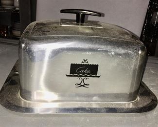 West Bend aluminum square locking cake carrier