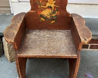 hand painted children's chair