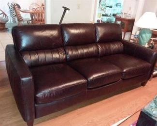 Chocolate Brown Leather Sofa