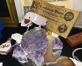 Carved Gemstone Parrot