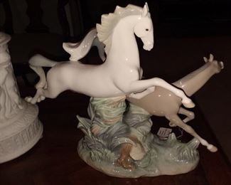 Lladro Running Horses Figurine