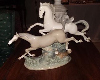 Lladro Running Horses Figurine