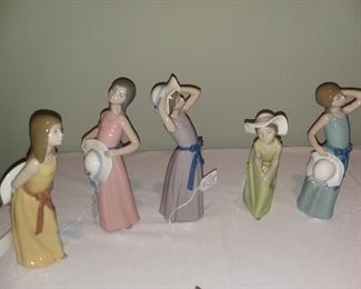 Lladro  Hat Lady Figurines