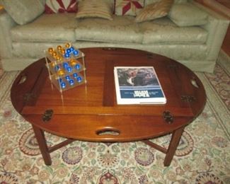 Hinged Mahogany Butler's Tray Table