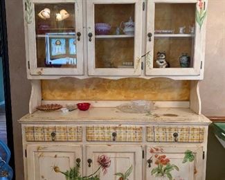 Hand Painted Local Houston Artis Hutch