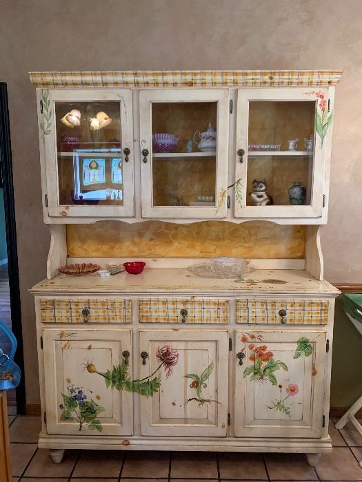 Hand Painted Local Houston Artis Hutch