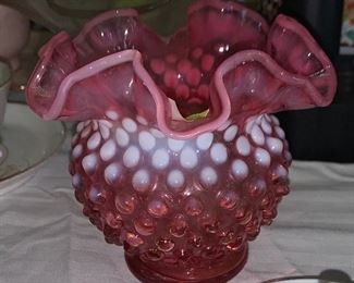 Fenton Cranberry Hobnail 