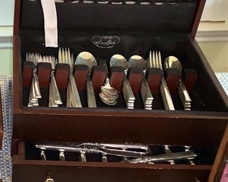Sterling Silver Heirloom Rose Flatware Set 