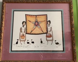 Texas Quilt Signed numbered P Buckley Moss