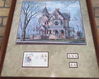 Stamp Art Buggy Victorian House