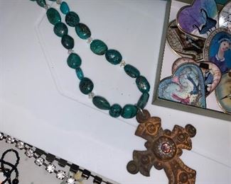 Signed Cross Necklace