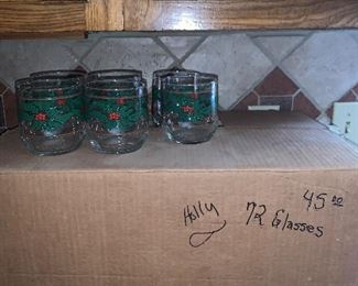 72 Holly Glasses
